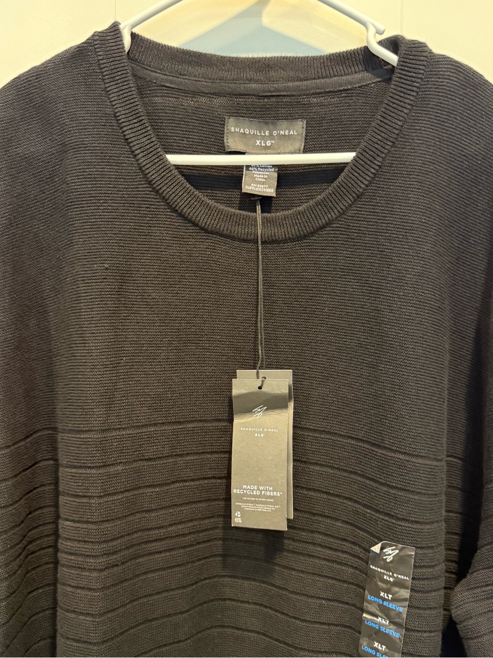 Shaquille O’Neal Men’s Black Crewneck Sweater XLT - Picture 3 of 5
